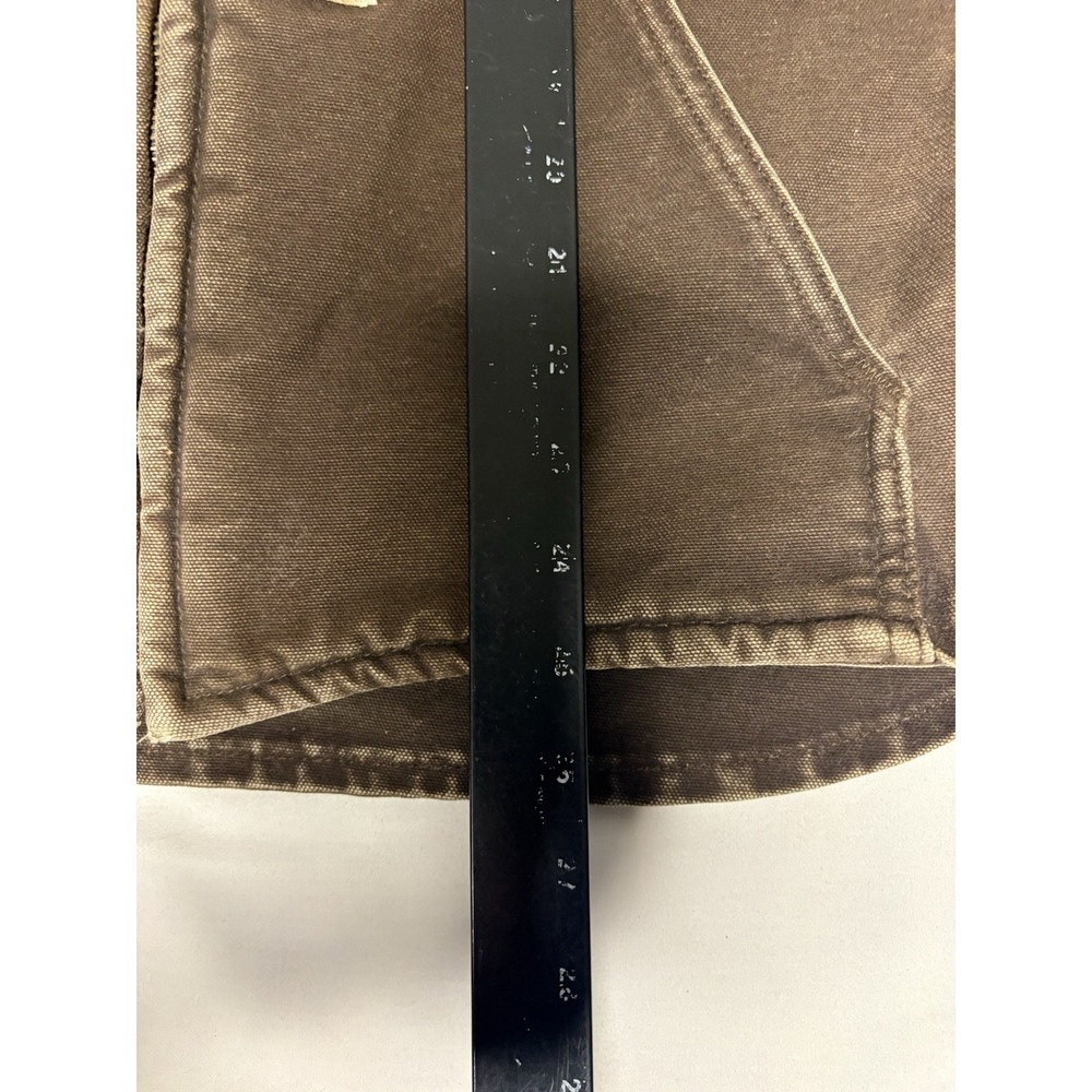 Carhartt Duck Canvas Sherpa Lined Vest Men's Size Medium Brown V33 DKB READ - Picture 6 of 7
